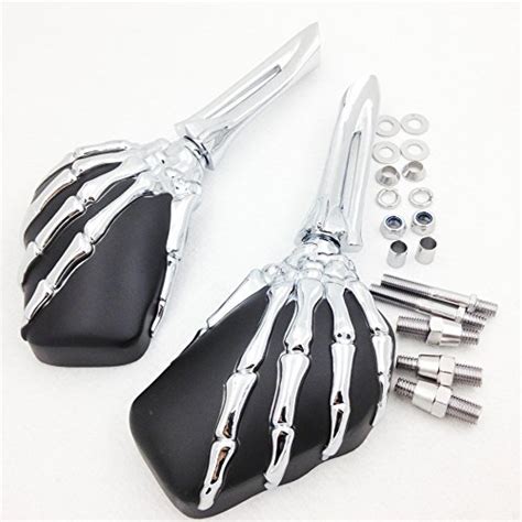 Skeleton Hands Motorcycle Mirrors Rock That Glock