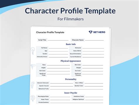 Oc Bio Sheet Template