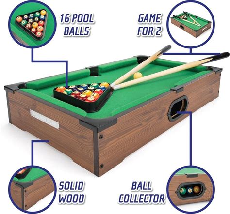 Pool Table Game 20inch Pool Table Game Portable Wooden Classic Games