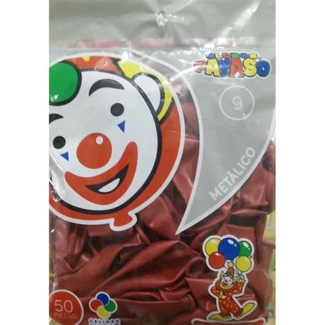 Globo Metalic Payaso N Bolsa C Rojo Cereza