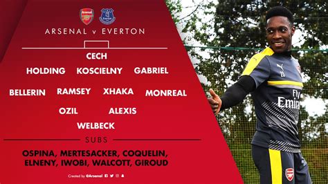 Line Ups Confirmed Arsenal V Everton Itv News