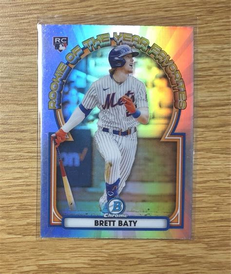 Bowman Chrome Royf Brett Baty Rc Roy Favorites Insert New York