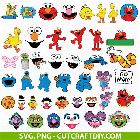 Sesame Street Svg Characters Svg Clipart Sesame Street Monsters