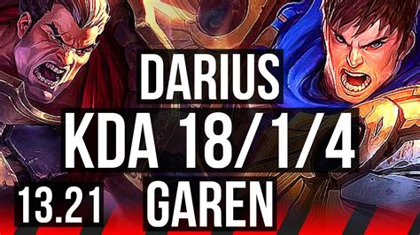 Darius Vs Garen Top 1814 Legendary 21m Mastery 1500 Games