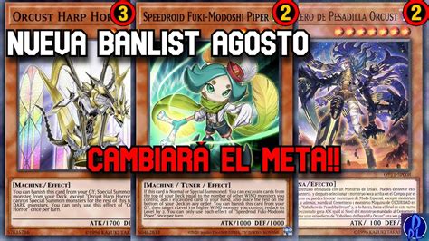 YA ESTÁ AQUÍ LA BANLIST DE AGOSTO DE YU GI OH DUEL LINKS TRAS EL YU GI