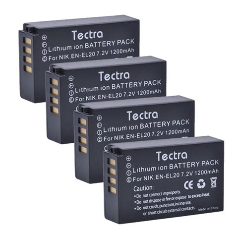 Aliexpress.com : Buy Tectra 4Pcs EN EL20 ENEL20a Battery for Nikon ...