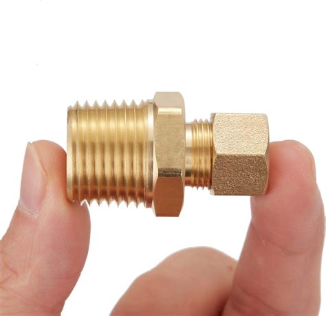 Od X Male Npt Connector Brass Compression Fitting For Od