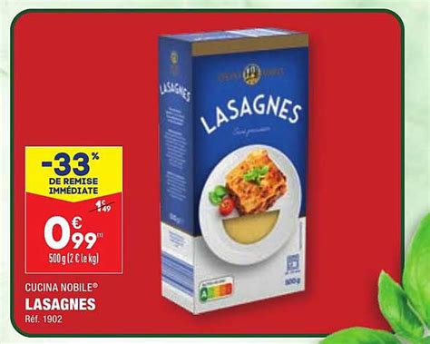 Promo Cucina Nobile Lasagnes Chez Aldi ICatalogue Fr