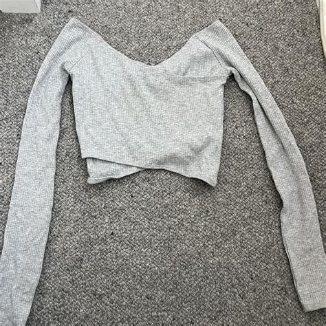 Glassons Off The Shoulder Long Sleeve Crop Small Depop