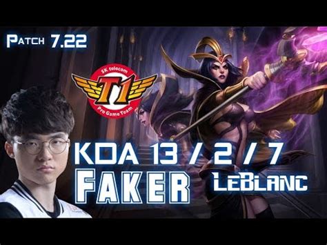 Skt T Faker Leblanc Vs Veigar Mid Patch Kr Ranked Youtube