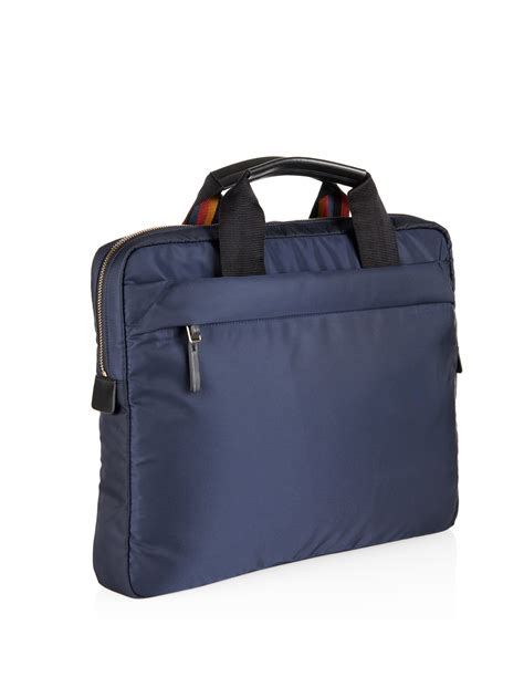 Paul Smith Nylon Laptop Bag In Navy Blue For Men Lyst