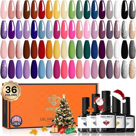 Modelones Vernis Gel Semi Permanent 36 Couleurs Toutes Saisons Vernis à