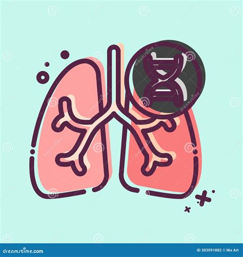 People With Cystic Fibrosis Concept Icon Vector Illustration