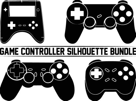 Game Controller Silhouette Bundle Keypad Gamepad Controller Input