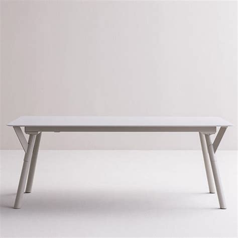 Table contemporaine LINK Varaschin en teck en HPL en céramique