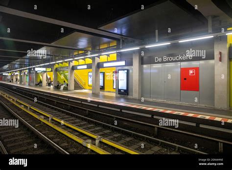 Illustration Picture Shows The Metro Station De Brouckere During