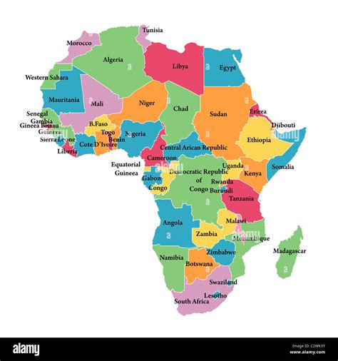 Africa Outline Map High Resolution Stock Photography and Images - Alamy