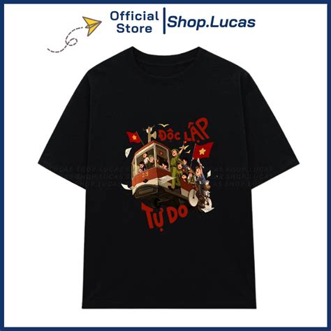 Áo Thun In Chữ ĐỘC LẬP TỰ DO MĐ New Hài Hước Nam Nữ Unisex Cổ Tròn In Slogan Hot Trend Local