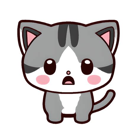 Kawaii Chibi Cat Cartoon · Creative Fabrica