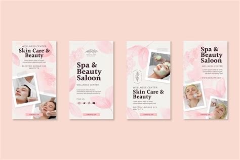 Free Vector Beauty Salon Instagram Stories Template