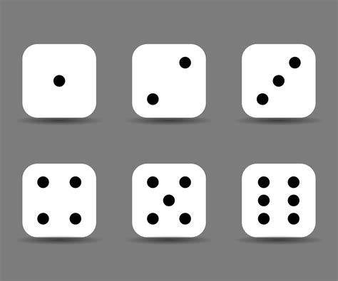 Dice sides or dice faces icon set vector illustration 36005484 Vector Art at Vecteezy