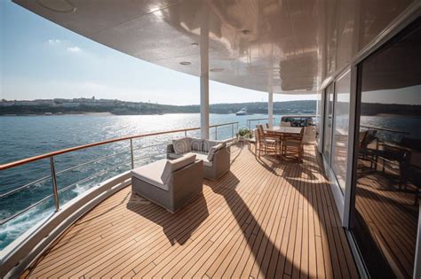 Ocean Getaways A Panoramic View From A Luxury Yacht Ai Generated
