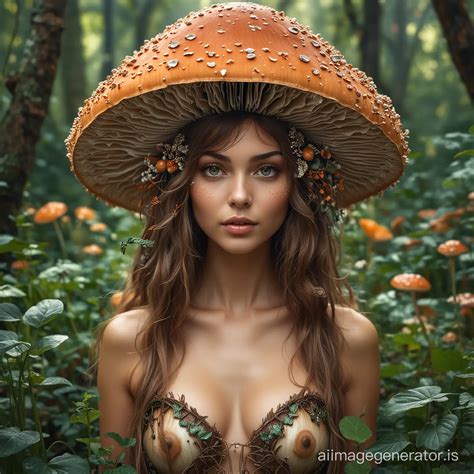 Enchanting Mushroom Nymph Controlling Nature Ai Image Generator