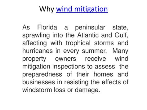 Ppt Wind Mitigation Sflorida Wind Mitigation South Florida Wind Mitigation Wind Mitigation