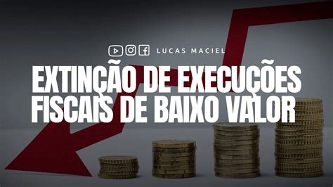 Extinção de Execuções Fiscais de Baixo Valor Lucas Maciel Advogado