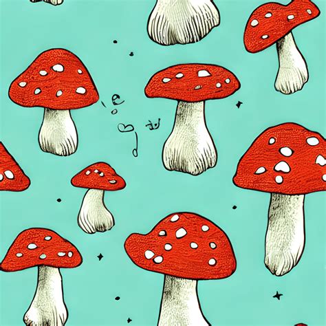 Cottagecore Mushroom Illustration Pattern · Creative Fabrica