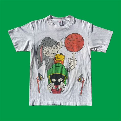 Vintage Rare 1993 Bugs Bunny And Marvin The Martian Space Jam Tee Grailed