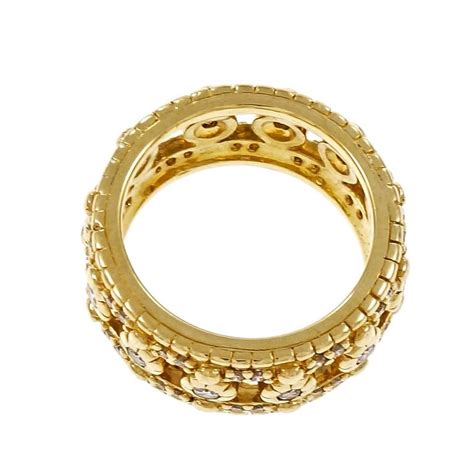 Judith Ripka Diamond Gold Eternity Ring For Sale at 1stdibs