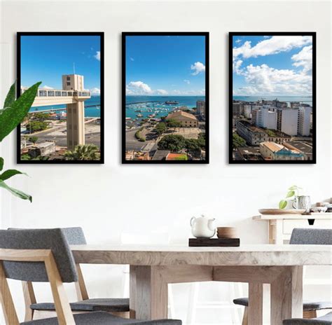 Quadro Decorativo Elevador Lacerda Paisagem Salvador Bahia Elo7