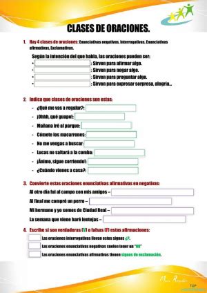 Fichas De Oraciones Interrogativas