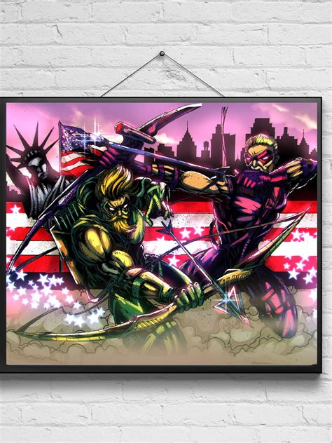 Green Arrow And Hawkeye 11x17 Poster Etsy