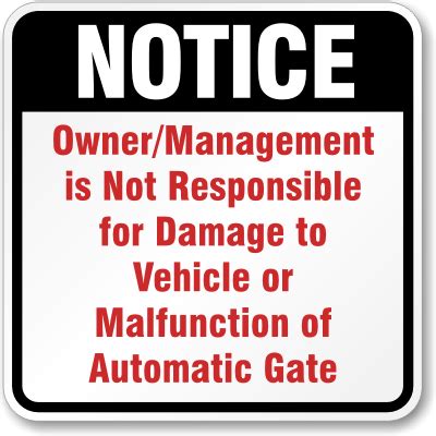 Gate Warning Signs & Automatic Gate Signs: Prevent Accidents