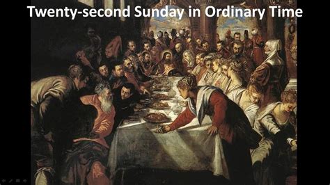 Twenty Second Sunday In Ordinary Time Youtube