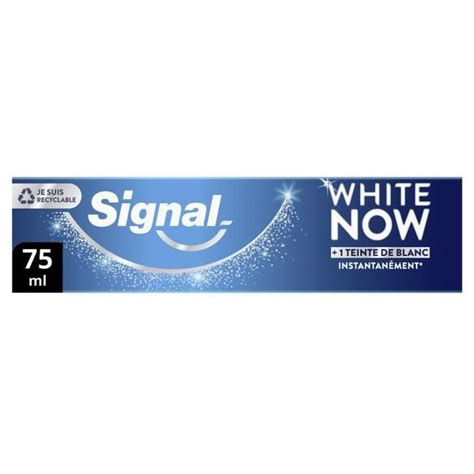 LOT DE 3 SIGNAL White Now Dentifrice Blancheur Tube De 75 Ml