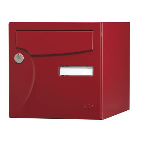 Boîte Aux Lettres Normalisée 1 Porte Extérieur Renz Animation Acier Rouge Basque Leroy Merlin