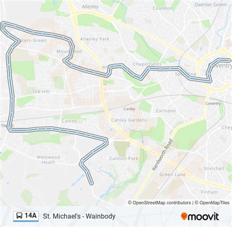 14a Route Schedules Stops Maps University Of Warwick Updated