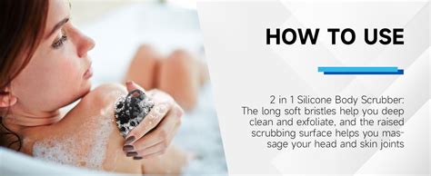 Metene Silicone Body Scrubber Exfoliating Body Scrubber For Use In