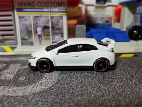 Custom Hot Wheels Honda Civic Type R Custom Wheel Swap With Real Riders Tires Etsy