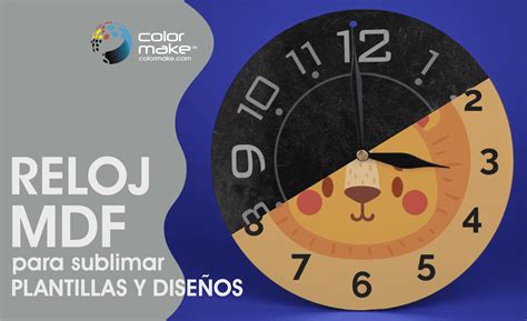 Plantilla Para Reloj De Mdf Sublimable Color Make