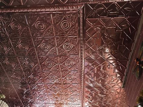 Harry’s Scrollwork Copper Ceiling Tile 24″x24″ 1219 Idea Library