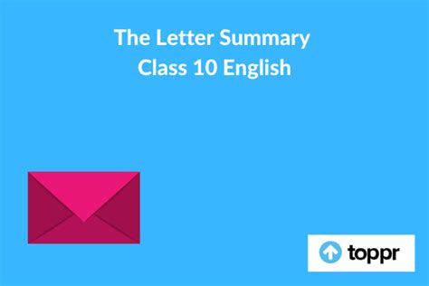 The Letter Summary Class 10 English | English Literature