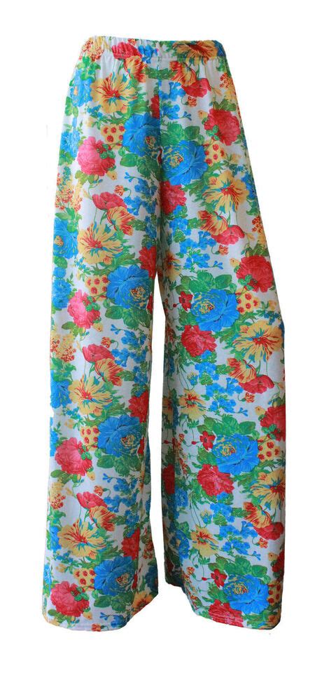 Ladies Floral Print Palazzo Trousers Womens Summer Wide Leg Pants Plus