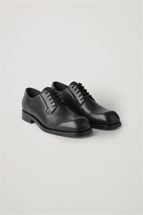 Cos Square Toe Derby Shoes In Black For Men Lyst