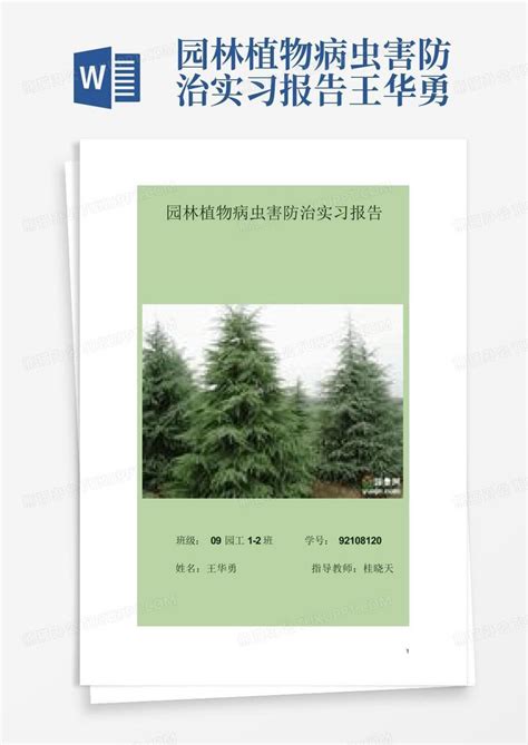 园林植物病虫害防治实习报告王华勇word模板下载编号qakndvon熊猫办公