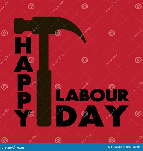 Happy Labour Day Greeting Card Vector Illustration Stock Vector