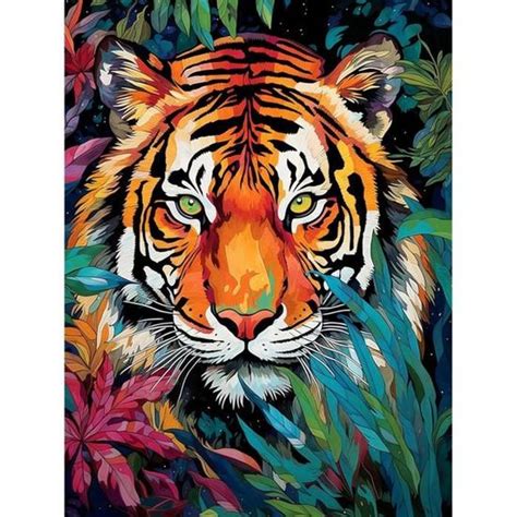 D Diamond Painting Complet Herbe Tigre Diamant Peinture Kits Point De